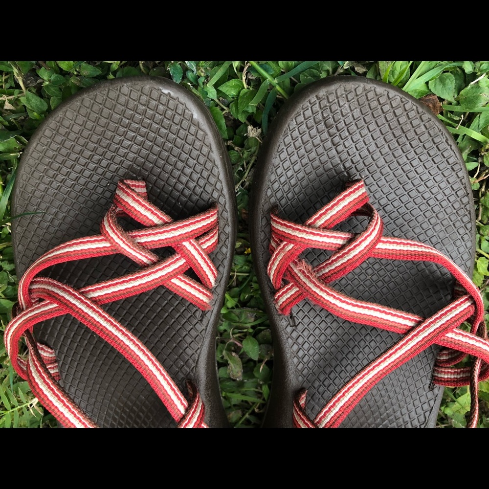 Chaco double strap multi red/brown Zx/2 sandals 8 - Picture 6 of 8